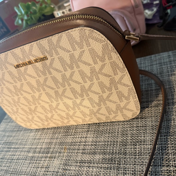 Michael Kors Brown and Cream Crossbody Bag - Picture 2 of 5